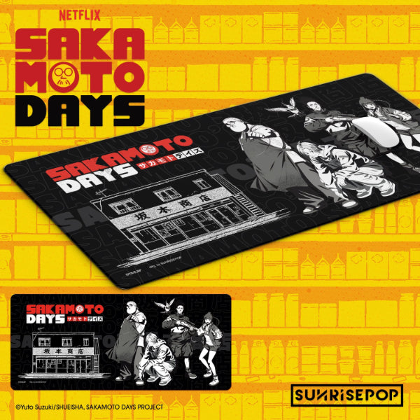 "Large Sakamoto Days mouse pad desk mat for anime fans"