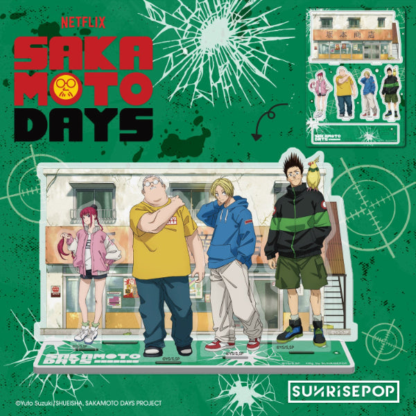 "Official Sakamoto Days character acrylic stand from SUNRISEPOP Japan"
