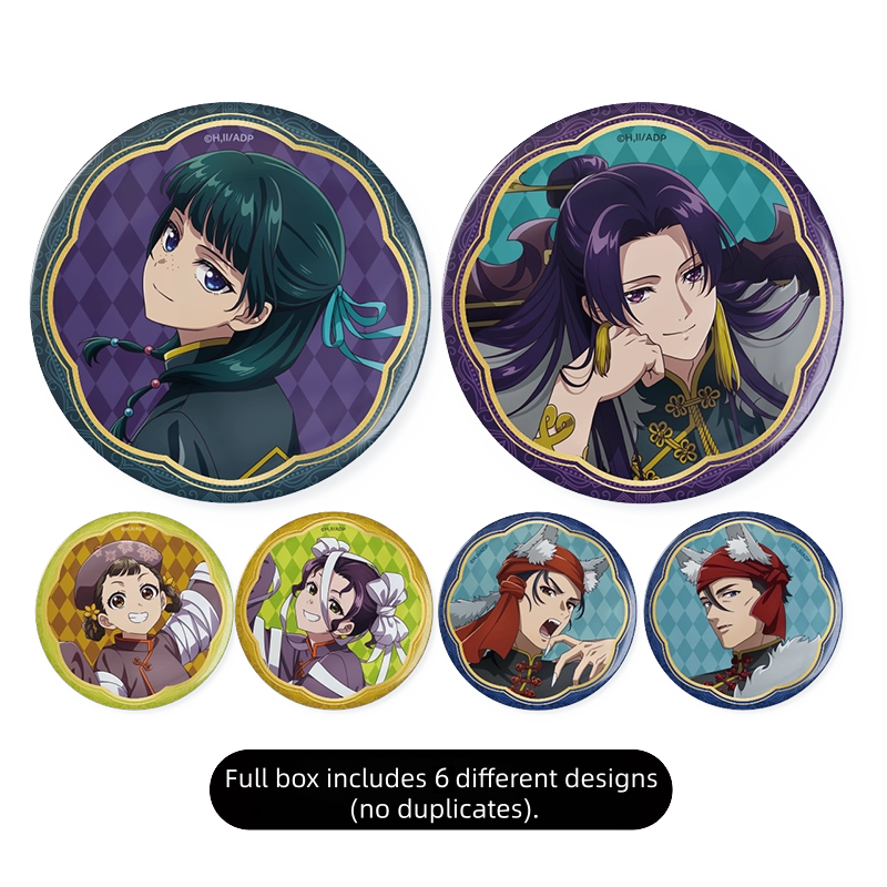 SUNRISEPOP The Apothecary Diaries Halloween Series Button Badge Set (Maomao & Jinshi Anime Pin)