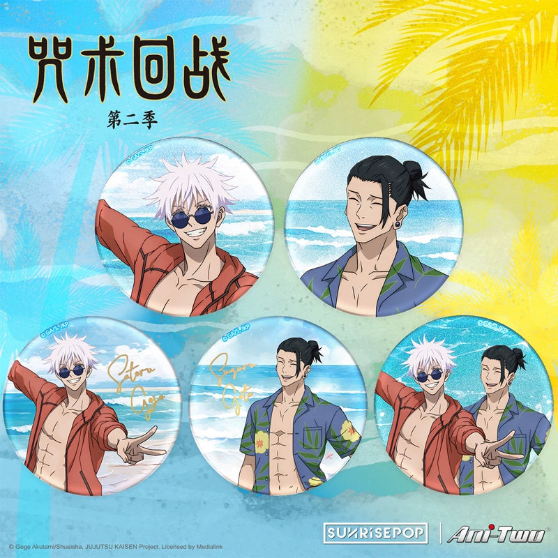 Jujutsu Kaisen Gojo Satoru Natsumeguko Summer Beach Badge Baji Blind Bag
