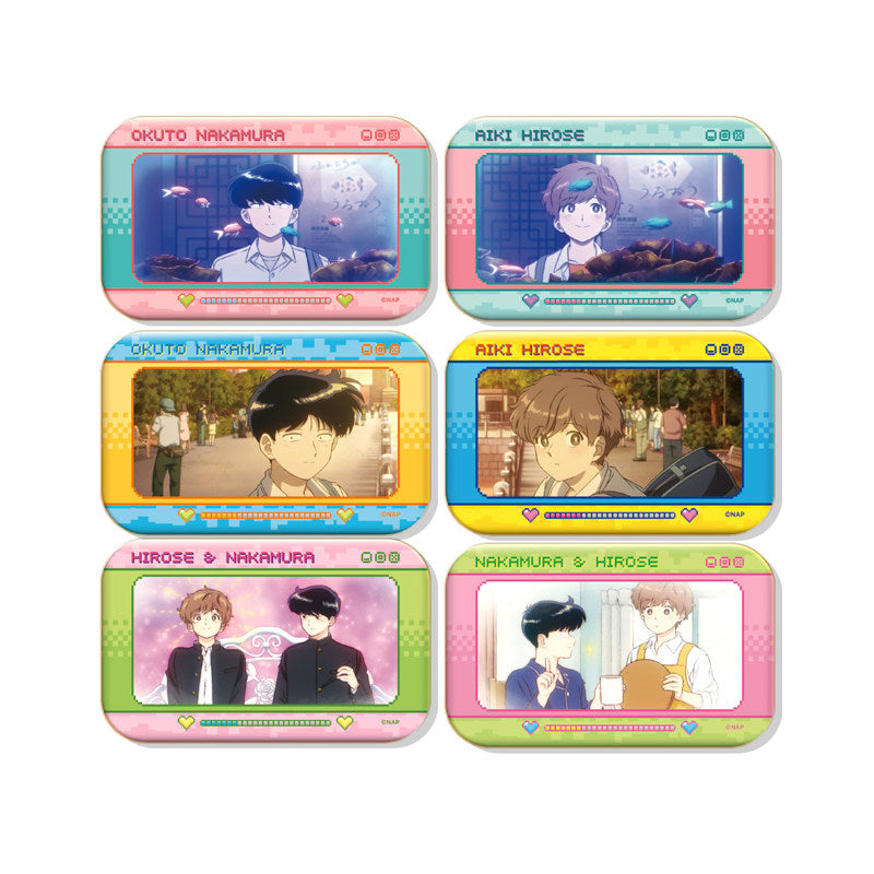SUNRISEPOP Go for It, Nakamura-kun Shimmering Heart Shadow Square Button Badge