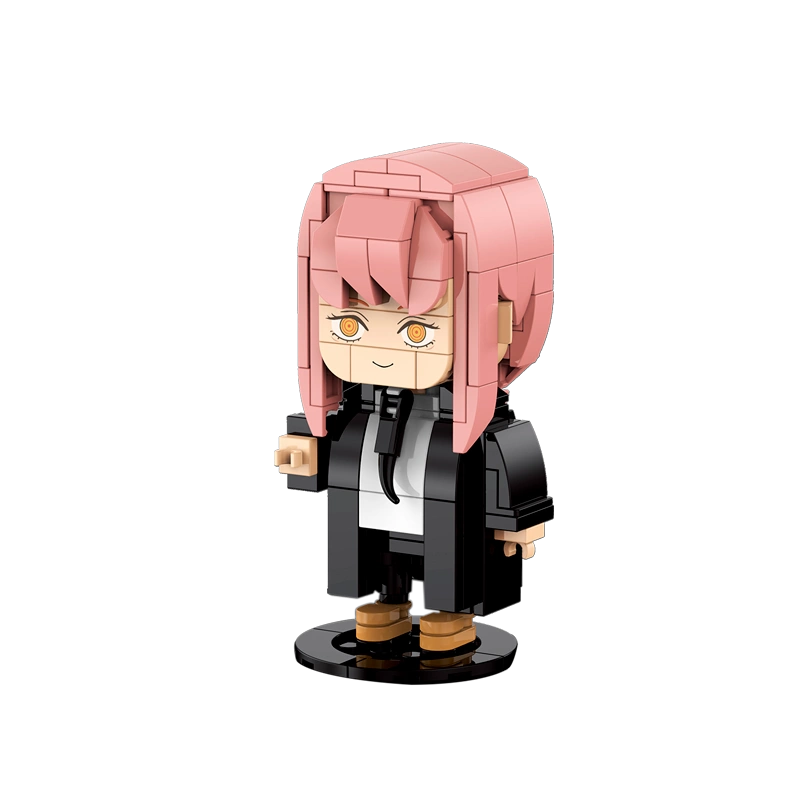 Chainsaw Man Big Head Building Blocks Chainsaw Man Assembled Doll Chainsaw Man Comic Trendy Toy Anime Ornaments