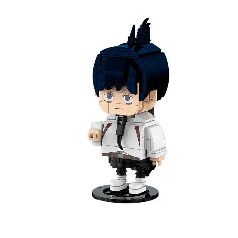 Chainsaw Man Big Head Building Blocks Chainsaw Man Assembled Doll Chainsaw Man Comic Trendy Toy Anime Ornaments
