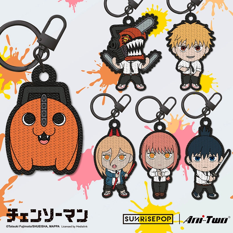 Chainsaw Man peripheral key ring Pochita embroidery patch embroidery pendant anime peripheral hand model