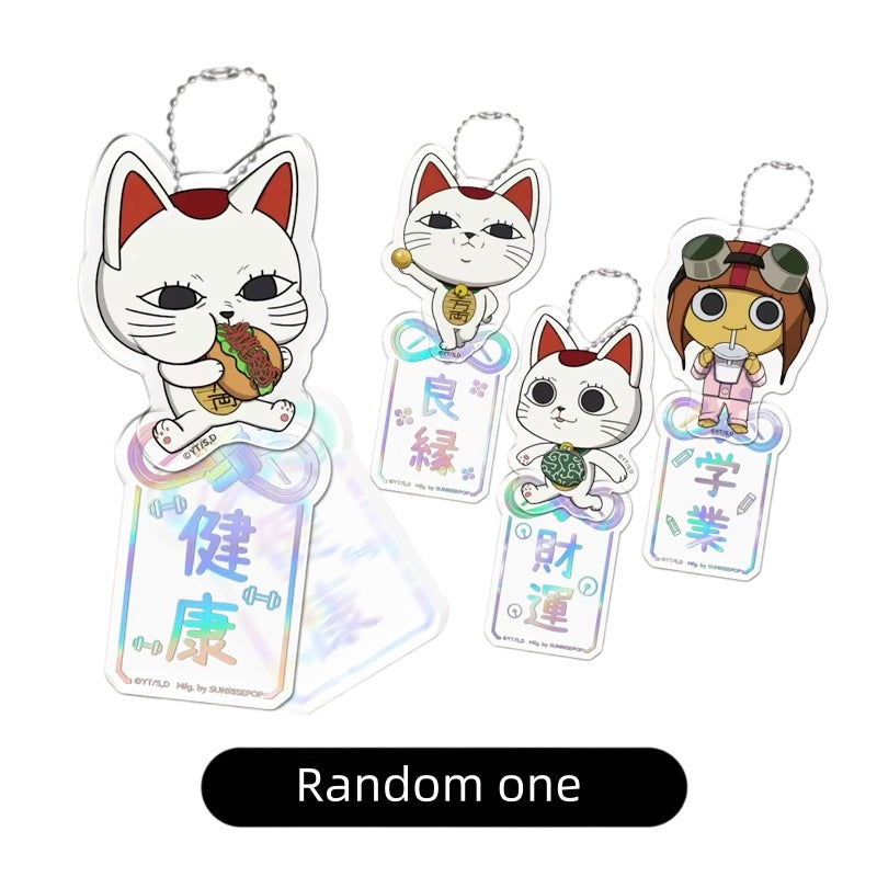 SUNRISEPOP Dandadan Turbo Granny Omamori Keychain Anime Lucky Charm Keychain Acrylic Pendant Bag Charm Gift