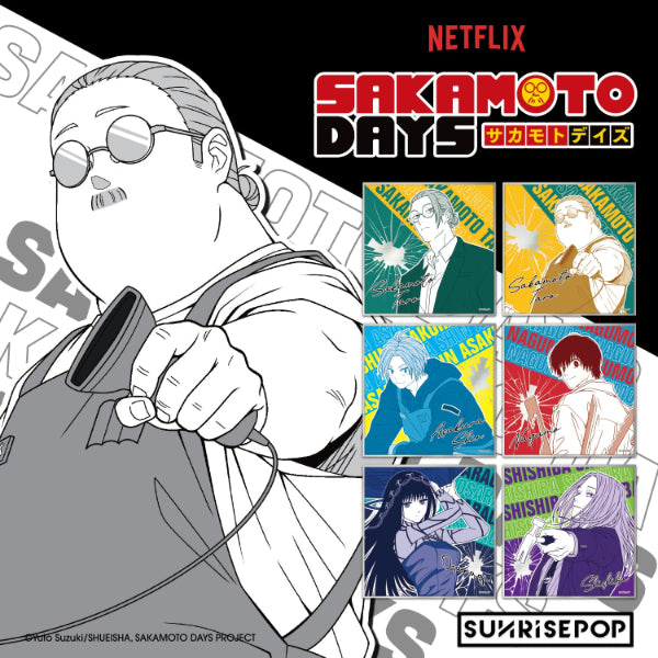 "Sakamoto Days coloured paper anime illustration art print from SUNRISEPOP"