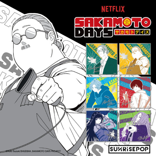 "Sakamoto Days coloured paper anime illustration art print from SUNRISEPOP"