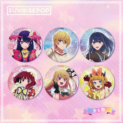 Oshi no Ko Ai Hoshino Aqua Ruby Glitter Badge