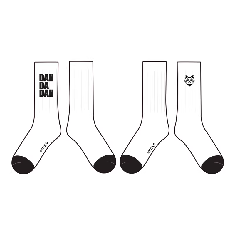 SUNRISEPOP Dandadan Turbo Granny Black & White Cotton Socks Anime Merchandise