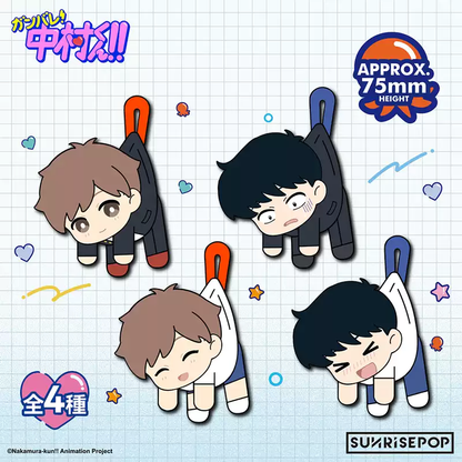 SUNRISEPOP Go For It, Nakamura-kun!! Nakamura & Hirose Chibi Plush Pins