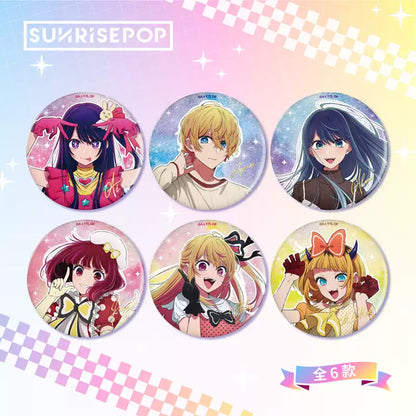 Oshi no Ko Ai Hoshino Aqua Ruby Glitter Badge