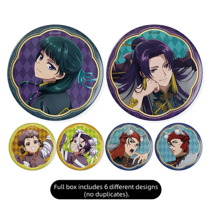 SUNRISEPOP The Apothecary Diaries Halloween Series Button Badge Set (Maomao & Jinshi Anime Pin)