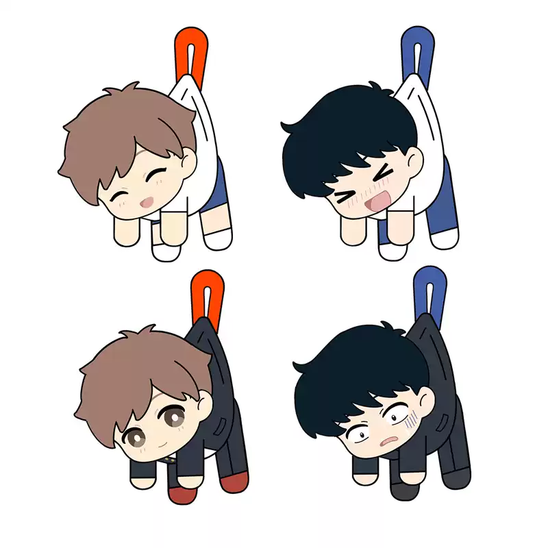 SUNRISEPOP Go For It, Nakamura-kun!! Nakamura & Hirose Chibi Plush Pins