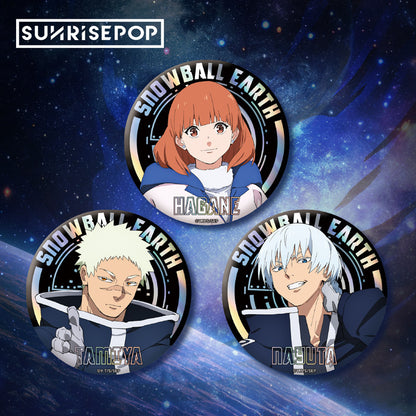 [Pre-order]SUNRISEPOP Snowball Earth Tetsuo & Snow Man Character Pin Badge