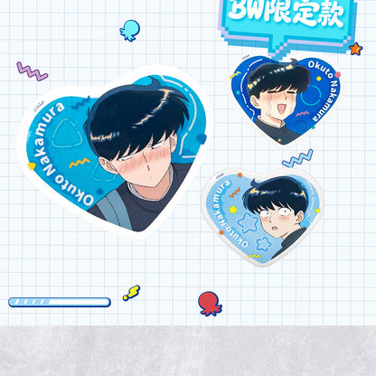 [Pre-order]SUNRISEPOP Go for It, Nakamura-kun Limited Edition Heart Button Pin Badge