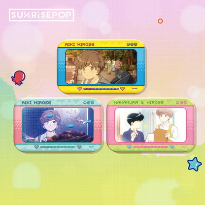 [Pre-order]SUNRISEPOP Go for It, Nakamura-kun Shimmering Heart Shadow Square Button Badge