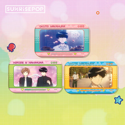 [Pre-order]SUNRISEPOP Go for It, Nakamura-kun Shimmering Heart Shadow Square Button Badge