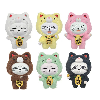 【Pre-sale】SUNRISEPOP Dandadan Turbo Granny Lucky Cat Soft Vinyl Plush Pendant Blind Box Maneki Neko Soft Toy Pendant Bag Charm Gift