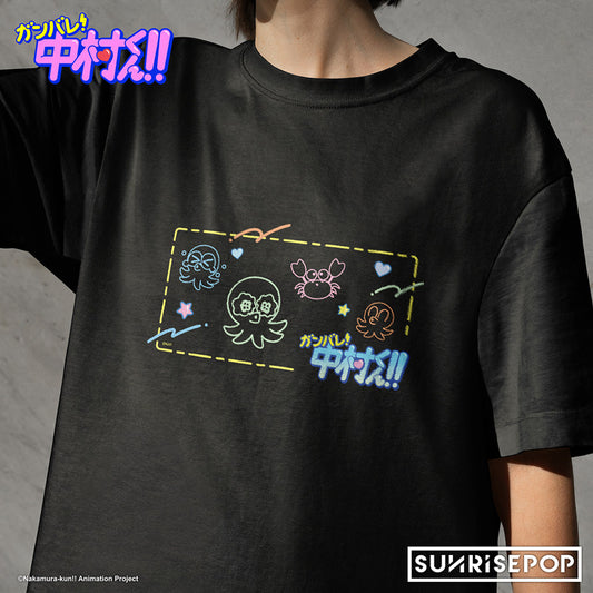 SUNRISEPOP Go for It, Nakamura-kun T-Shirt, 100% Cotton Crew Neck Short Sleeve Graphic Tee