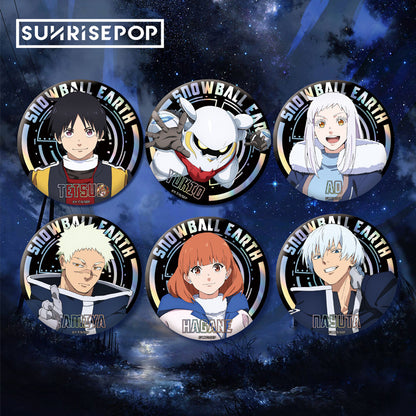 [Pre-order]SUNRISEPOP Snowball Earth Tetsuo & Snow Man Character Pin Badge