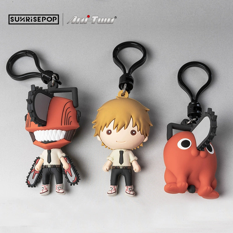 Chainsaw Man 3D Stereo Character Keychain Ornaments Blind Box Chainsaw Man Comic Peripheral Trendy Toys