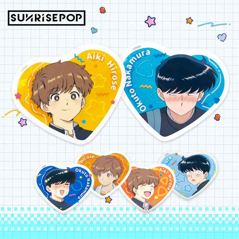 [Pre-order]SUNRISEPOP Go for It, Nakamura-kun Limited Edition Heart Button Pin Badge