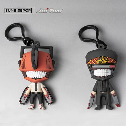 Chainsaw Man 3D Stereo Character Keychain Ornaments Blind Box Chainsaw Man Comic Peripheral Trendy Toys