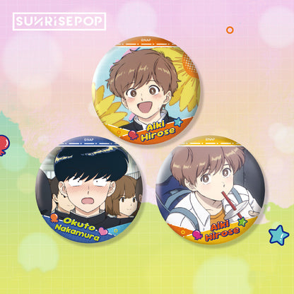 [Pre-order] SUNRISEPOP Go for It, Nakamura-kun Hirose Aki Character Button Pin Badge