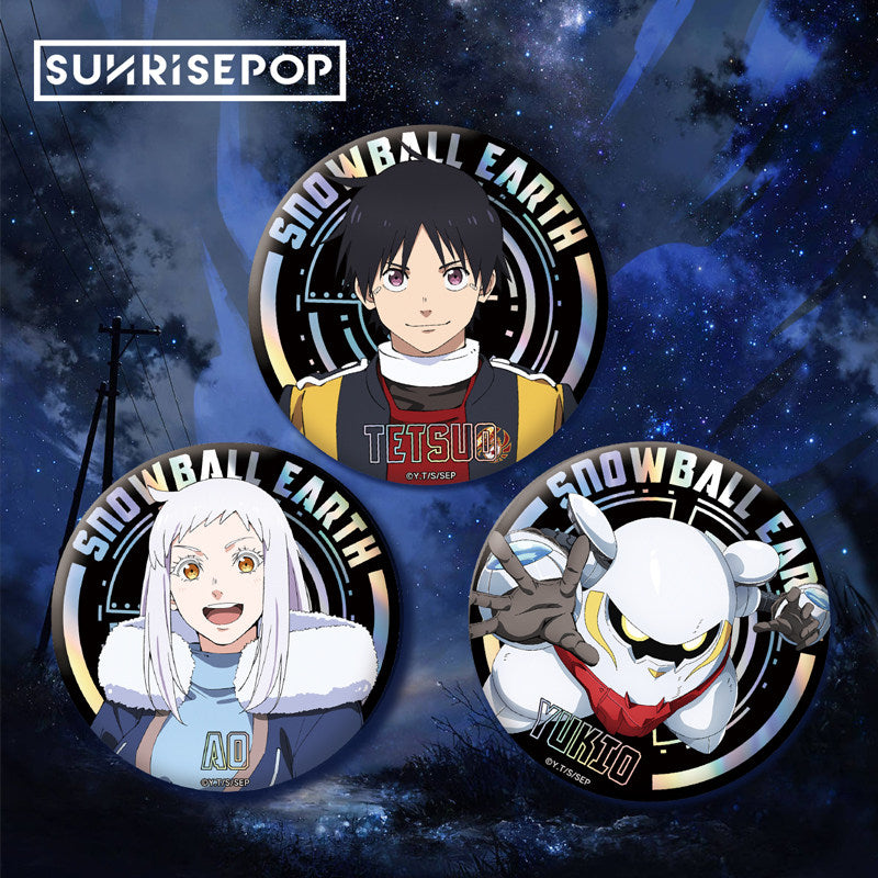 [Pre-order]SUNRISEPOP Snowball Earth Tetsuo & Snow Man Character Pin Badge
