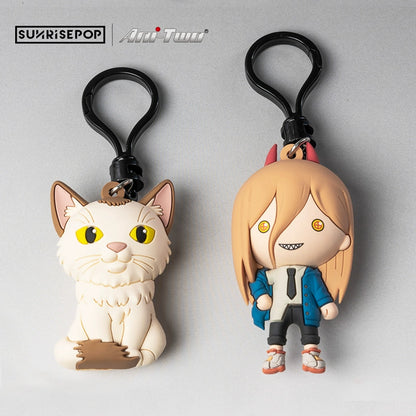 Chainsaw Man 3D Stereo Character Keychain Ornaments Blind Box Chainsaw Man Comic Peripheral Trendy Toys