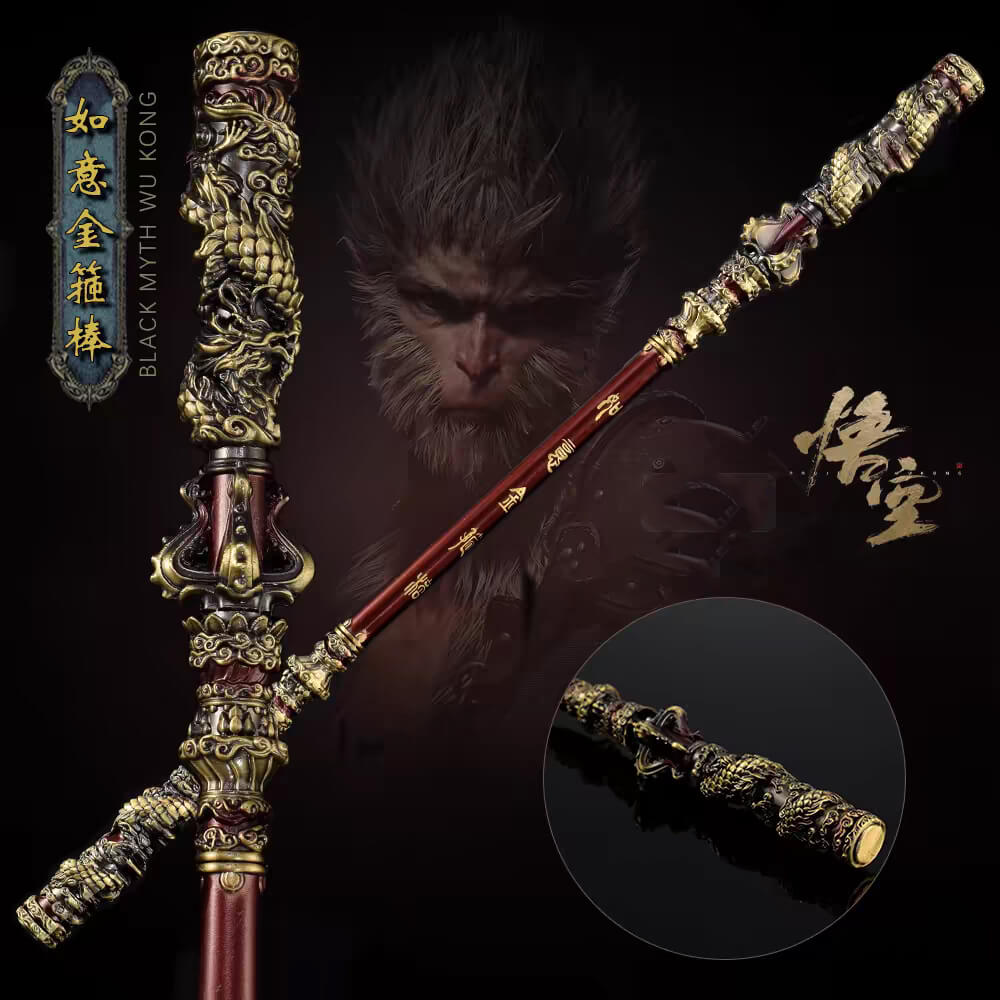 Black Myth Wukong Ruyi Jingu Bang Miniature Toy Figurine - SUNRISEPOPBlack Myth Wukong Ruyi Jingu Bang Miniature Toy FigurineGold8.7 inches（22cm）SUNRISEPOPBlack Myth Wukong Ruyi Jingu Bang Miniature Toy FigurineSUNRISEPOP