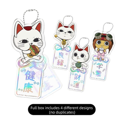 SUNRISEPOP Dandadan Turbo Granny Omamori Keychain Anime Lucky Charm Keychain Acrylic Pendant Bag Charm Gift