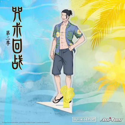 Jujutsu Kaisen Gojo Satoru & Suguru Geto Summer Beach Acrylic Stand Board – Double Character Anime Display